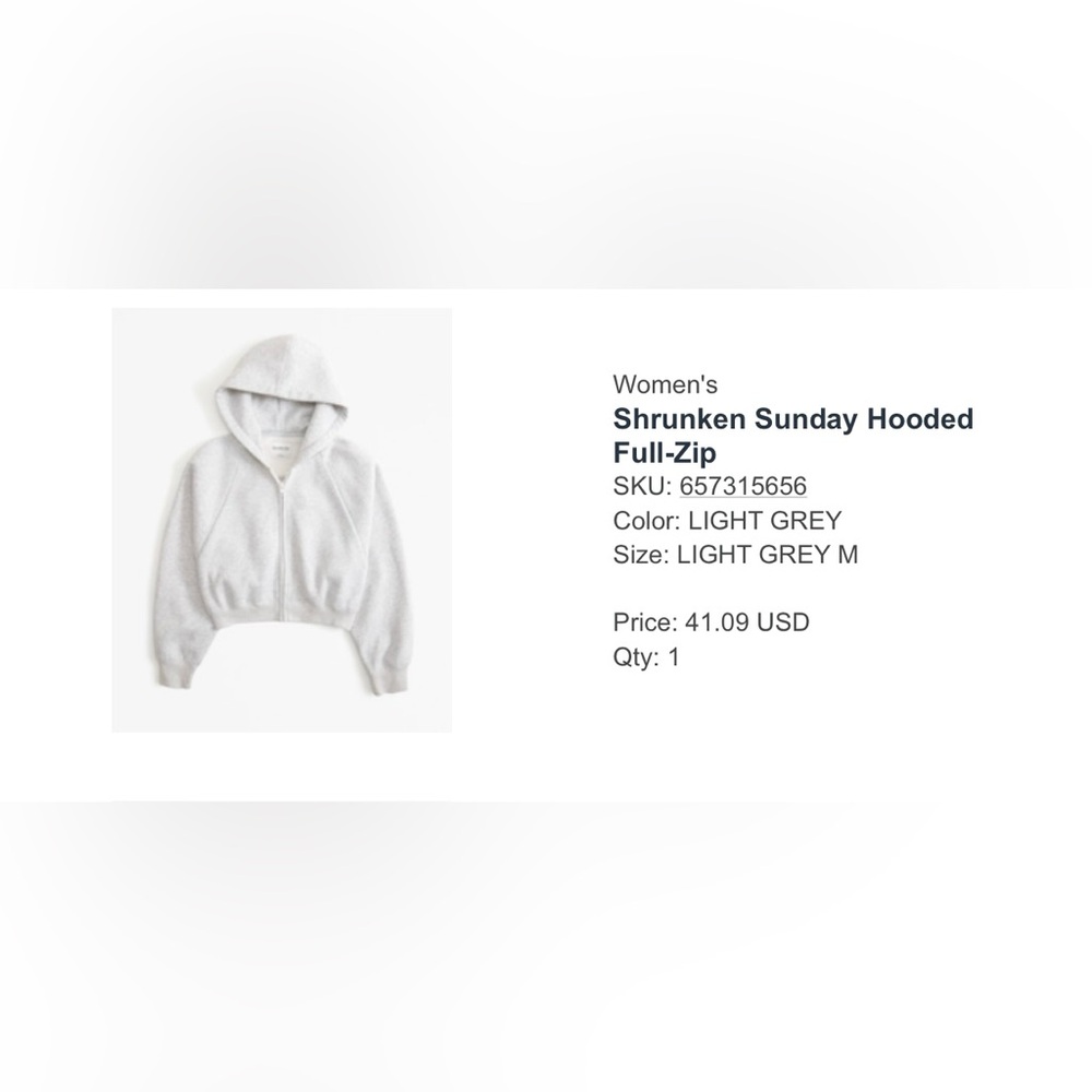 Abercrombie Sunday full zip - Like new